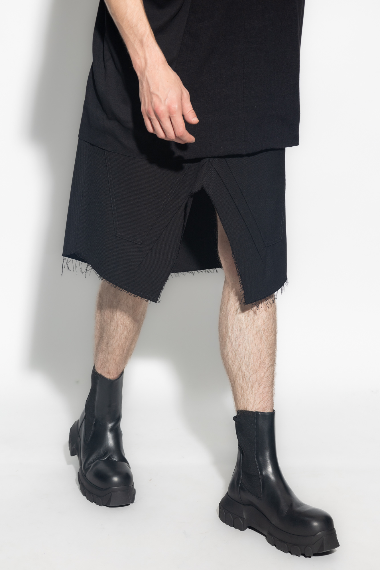 Rick Owens ‘Silvered’ skirt with slit