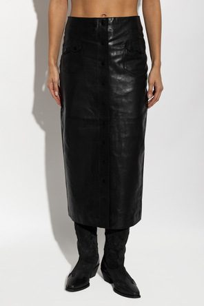 AllSaints Falda de cuero 'Rock'