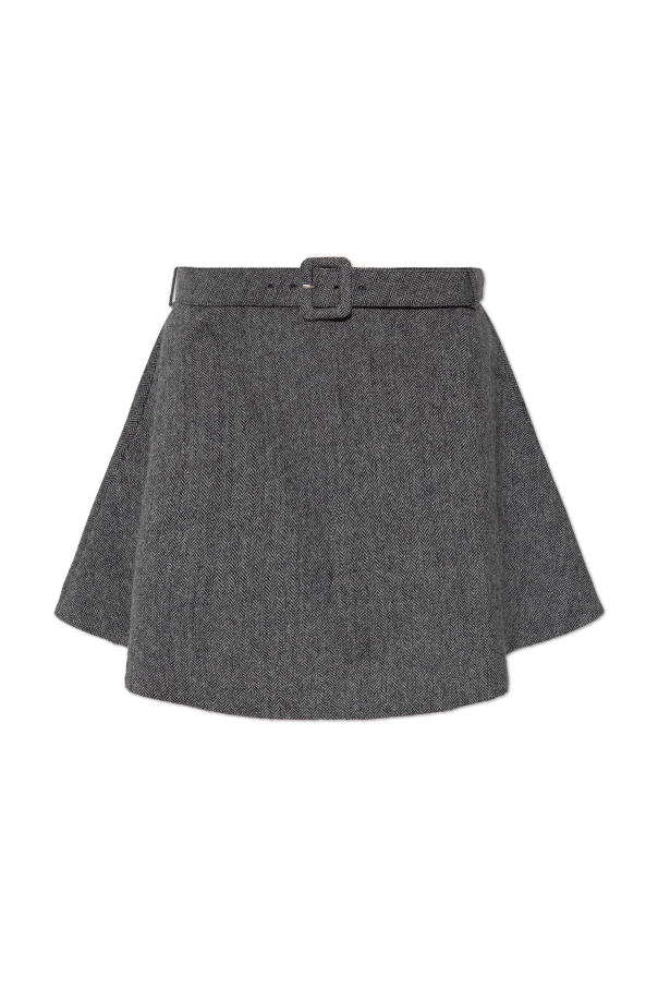 Skirt with herringbone pattern od Self-Portrait