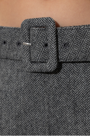 Self-Portrait Herringbone pattern skirt