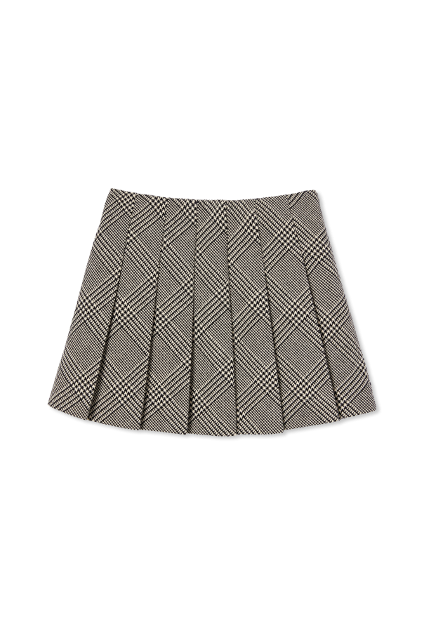 Pleated houndstooth skirt od Self-Portrait Kids