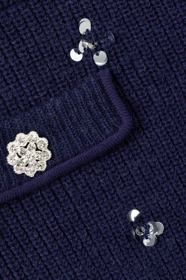 Self-Portrait Kids Rock mit Paillettenapplikationen