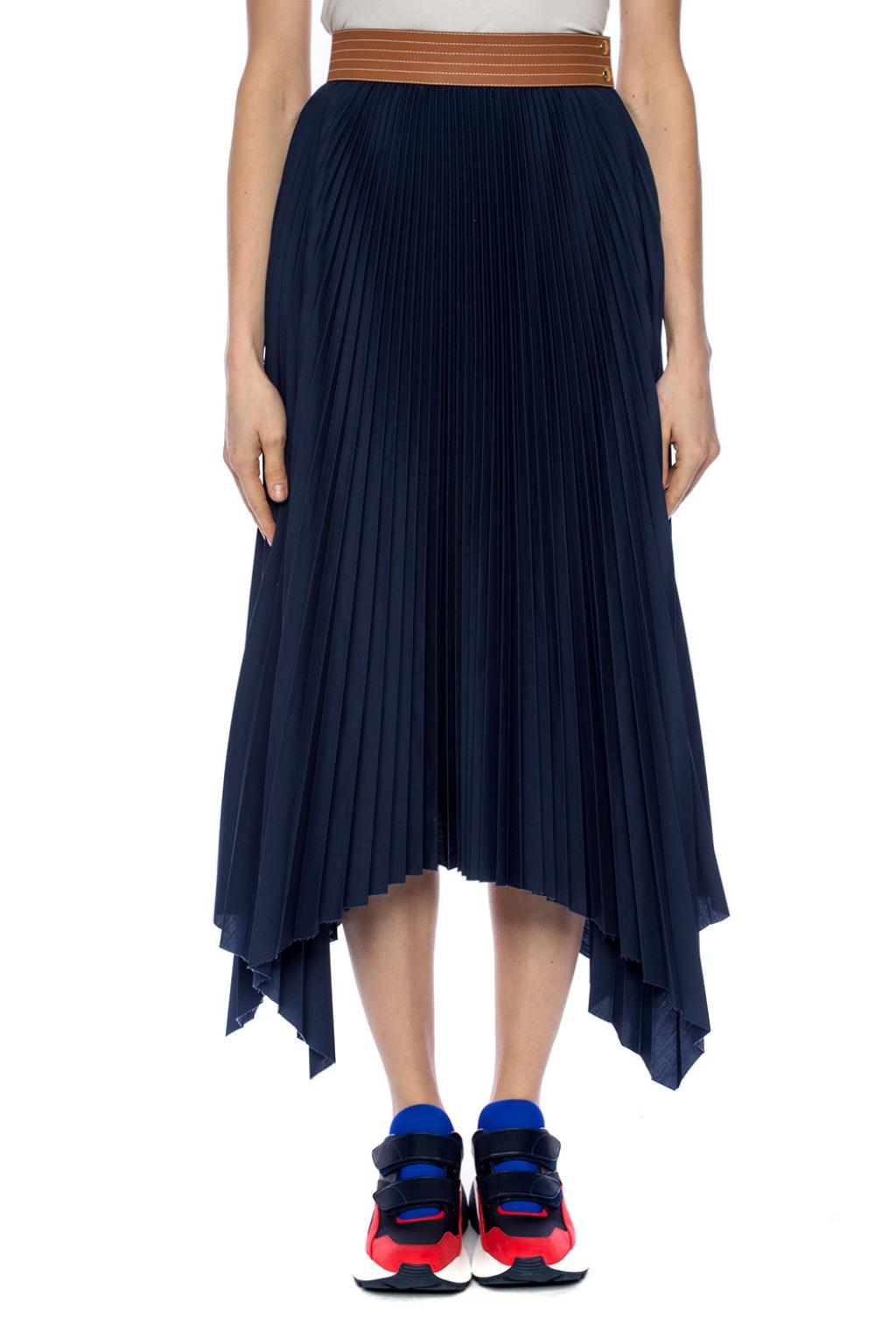 Raw-trimmed pleated skirt Loewe - Vitkac Spain