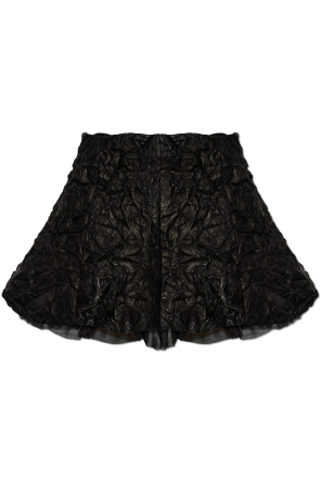 Leather skirt with a crinkled effect od AVAVAV