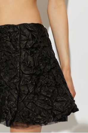AVAVAV Leather skirt with a crinkled effect