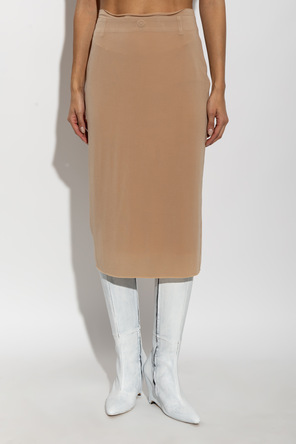 Maison Margiela Zweilagiger Rock mit Logo
