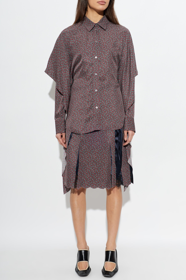 Maison Margiela Saia com acabamento cru