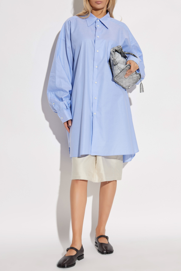 Maison Margiela Bawełniana spódnica z efektem `vintage`