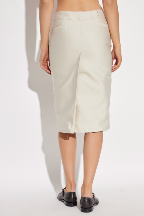 Maison Margiela Bawełniana spódnica z efektem `vintage`