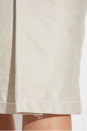 Maison Margiela Bawełniana spódnica z efektem `vintage`