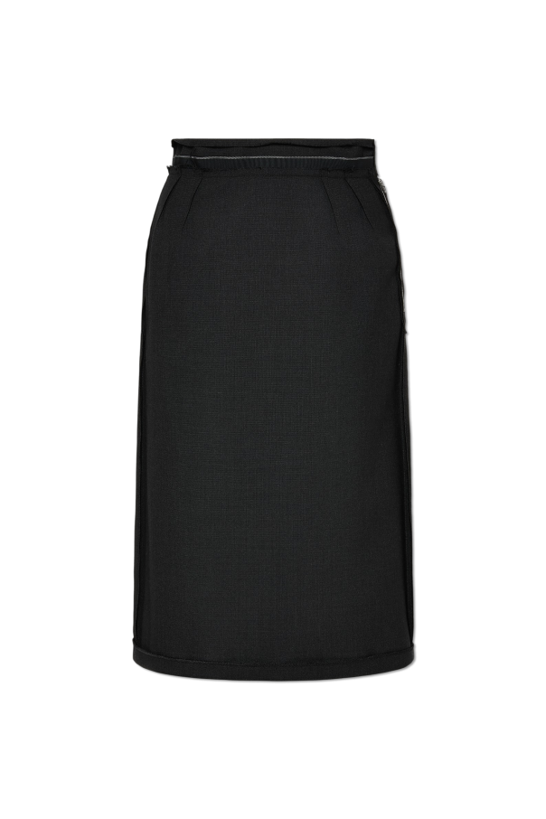 Wool skirt with raw finish od Maison Margiela