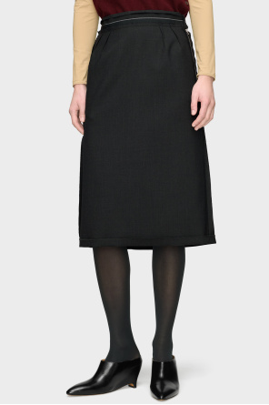 Maison Margiela Wool skirt with raw finish