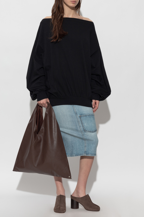 MM6 Maison Margiela Denim skirt with slit