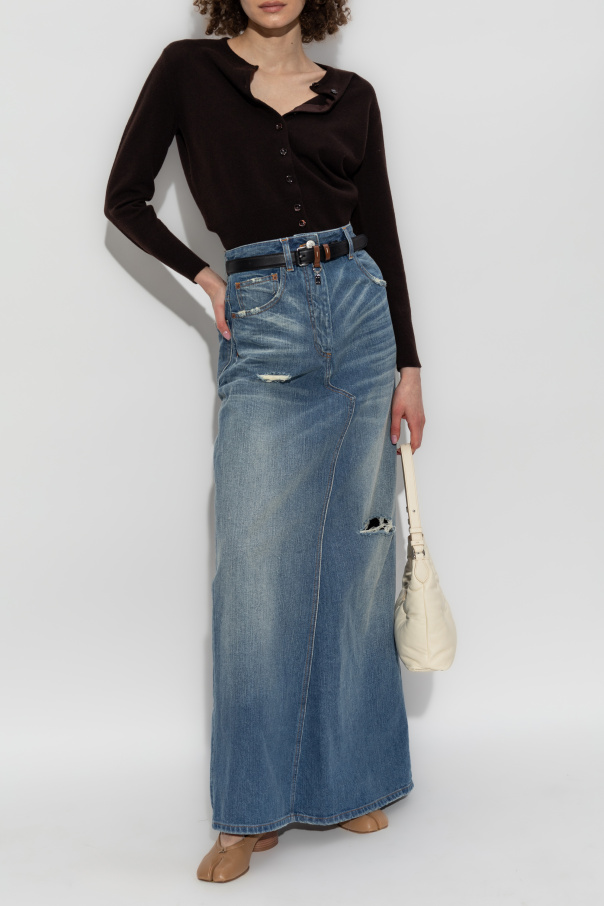 MM6 Maison Margiela Jeansrock mit vintage-Effekt