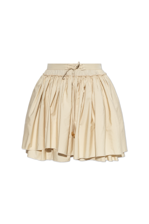 Cotton skirt with draping