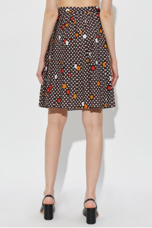 MM6 Maison Margiela Pleated skirt with floral motif