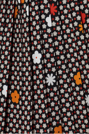 MM6 Maison Margiela Pleated skirt with floral motif