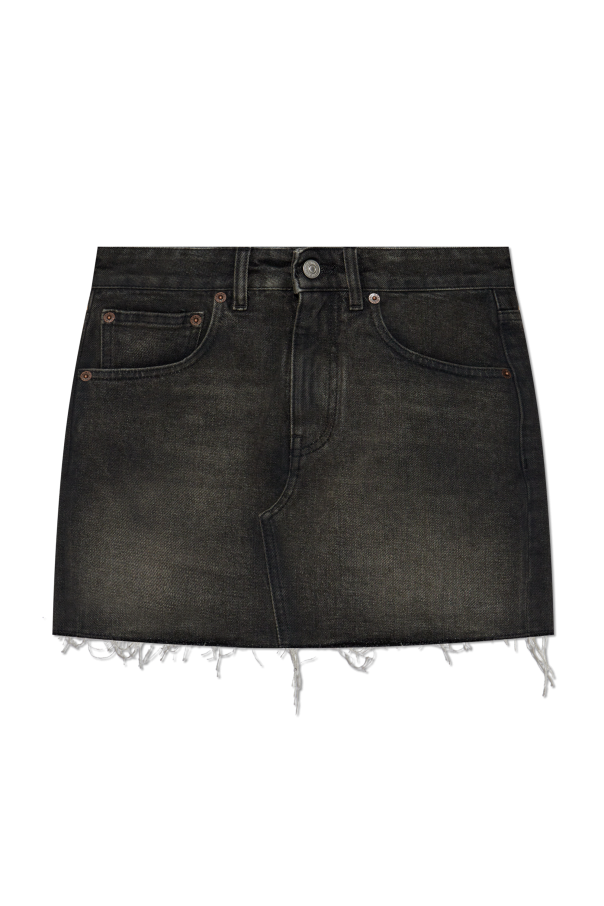 MM6 Maison Margiela Jeansowa spódnica z efektem `vintage`