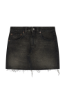 MM6 Maison Margiela BLACK Denim skirt with vintage effect