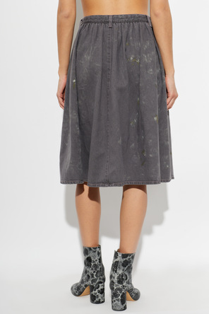MM6 Maison Margiela Дънкова пола с ефект „vintage“
