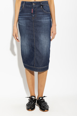 Dsquared2 Falda vaquera con bolsillos