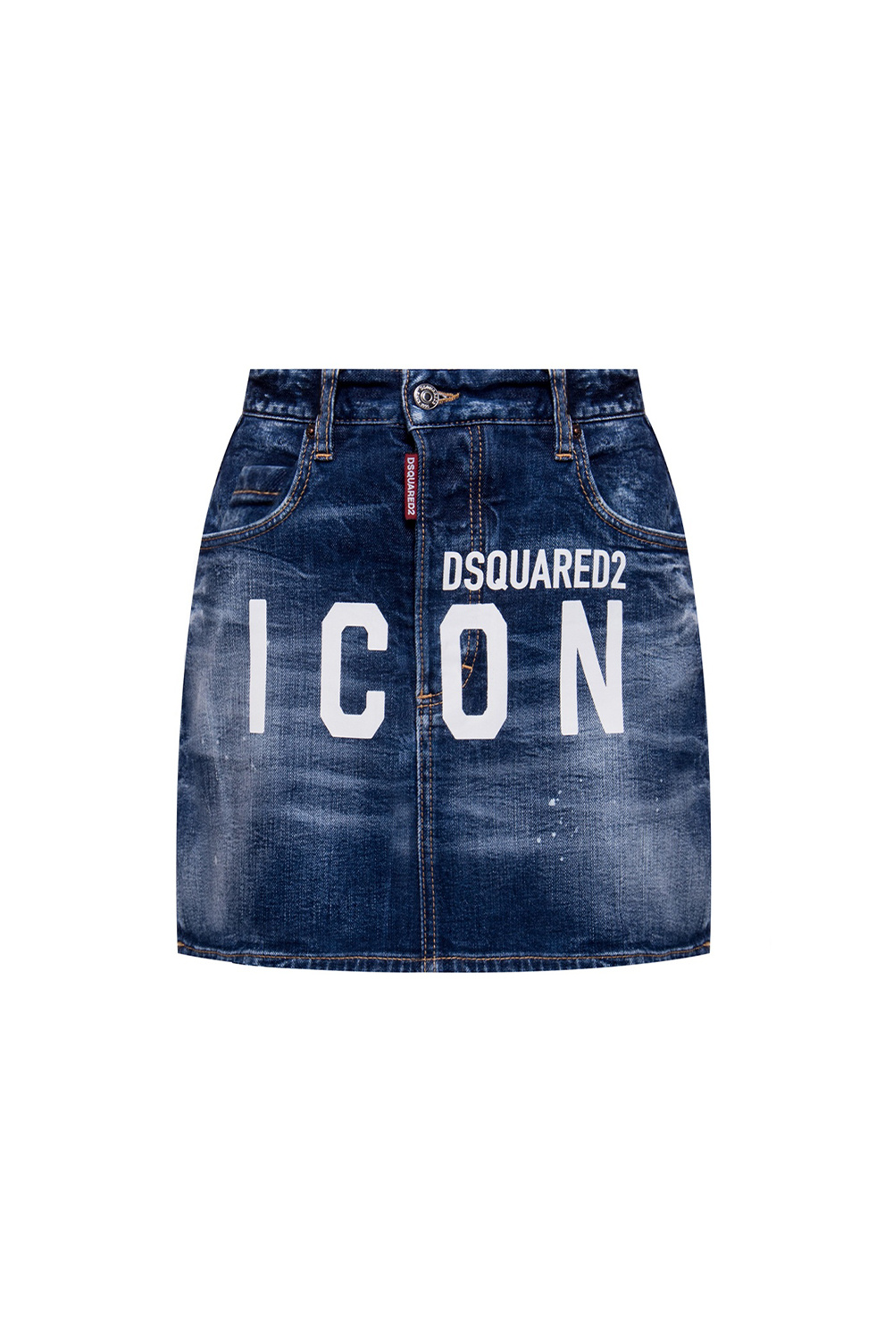 Dsquared2 Denim skirt with logo