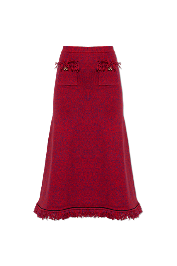 Skirt with fringe od Self-Portrait