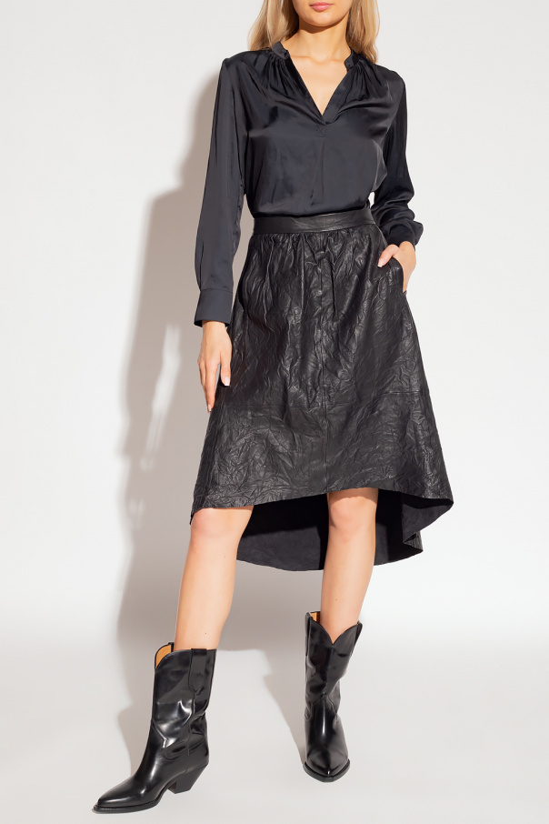 Dahope heeled ankle boots ‘Josilyn’ leather skirt