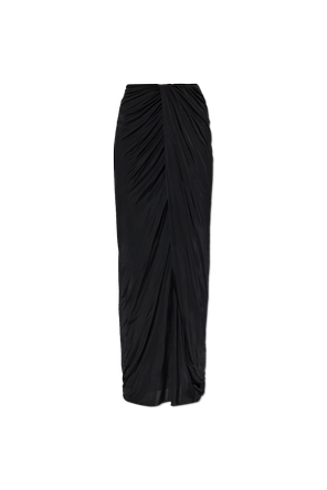Long skirt with draping