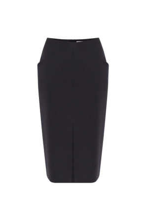 Wool pleated skirt