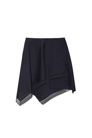 Skirt with lace inserts