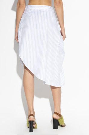 JW Anderson Asymmetric skirt with stripe pattern
