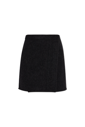 Short skirt with wrap fastening