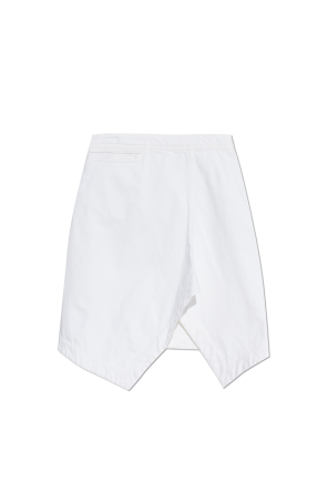 Denim skirt with slit