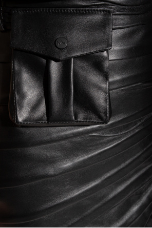 The Mannei ‘Bordeaux’ leather skirt