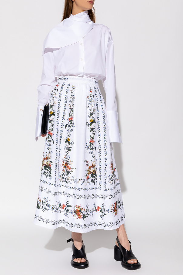 Erdem ‘Bernadette’ linen skirt