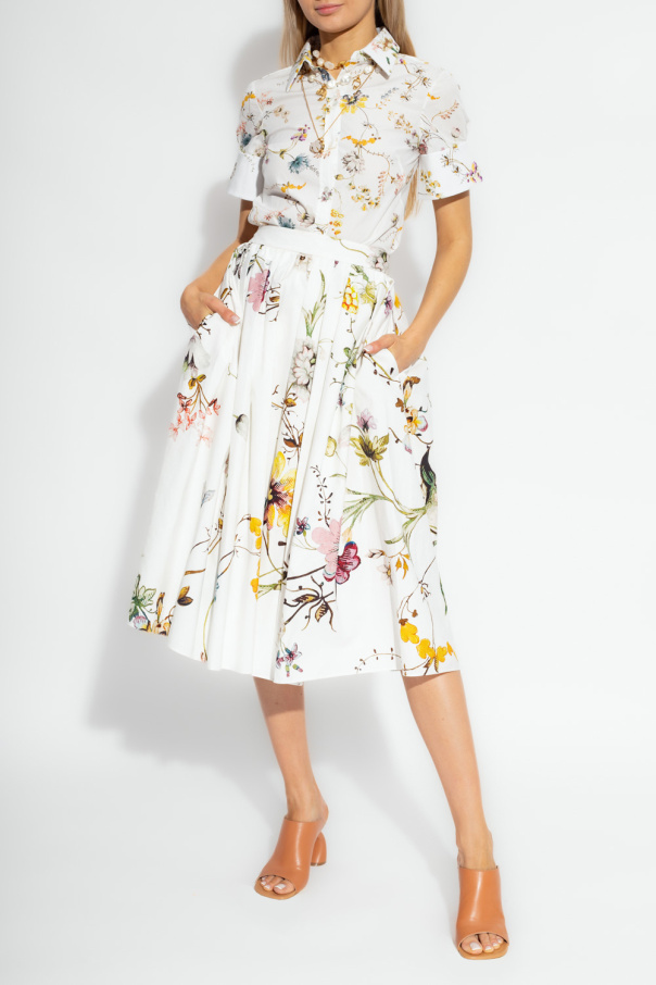 Erdem ‘Ferro’ skirt with floral motif