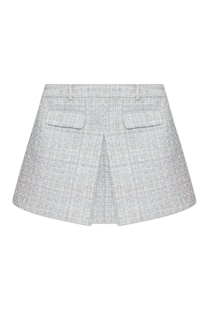 Tweed Skirt with Belt