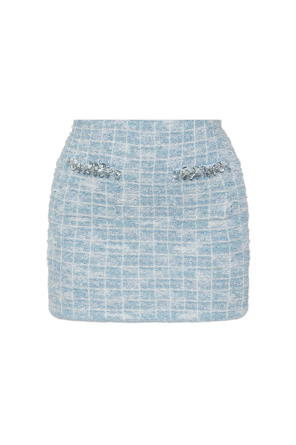 Tweed skirt with shimmering sequins