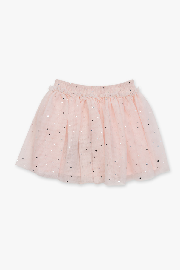 Stella McCartney Kids Tulle skirt with glossy appliqués