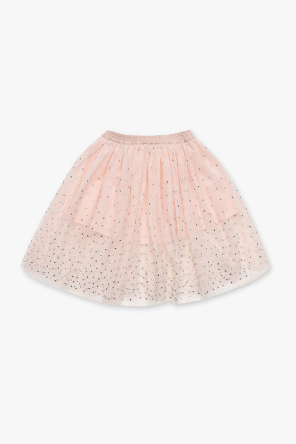 Stella McCartney Kids Tulle skirt with glossy appliqués