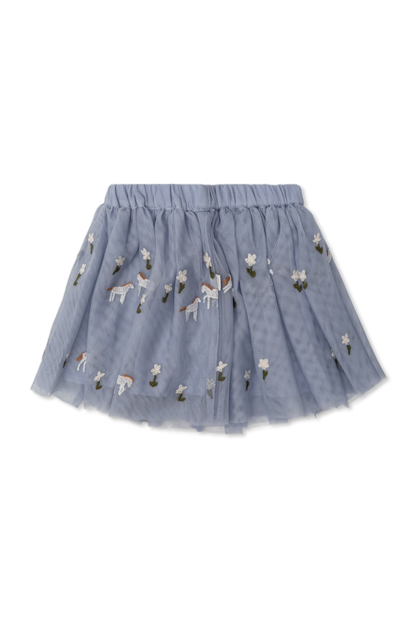 Stella McCartney Kids Tiulowa spódnica z kolorowym haftem