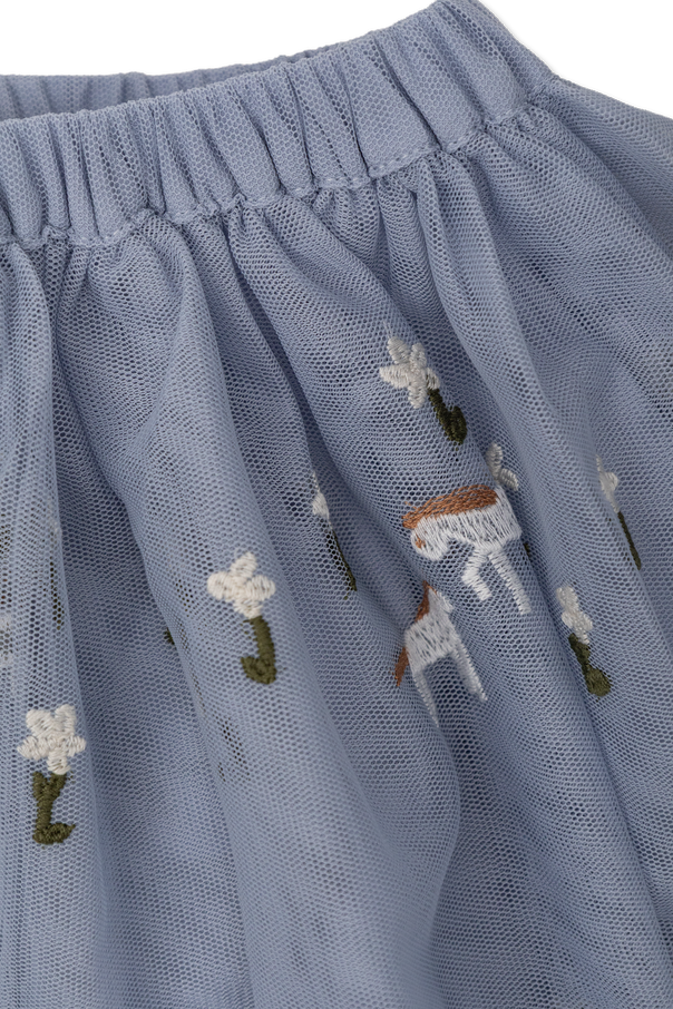 Stella McCartney Kids Tiulowa spódnica z kolorowym haftem