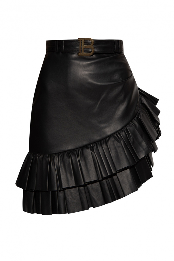 Balmain Asymmetrical ruffled skirt