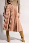 Red Valentino Leather skirt with gathers