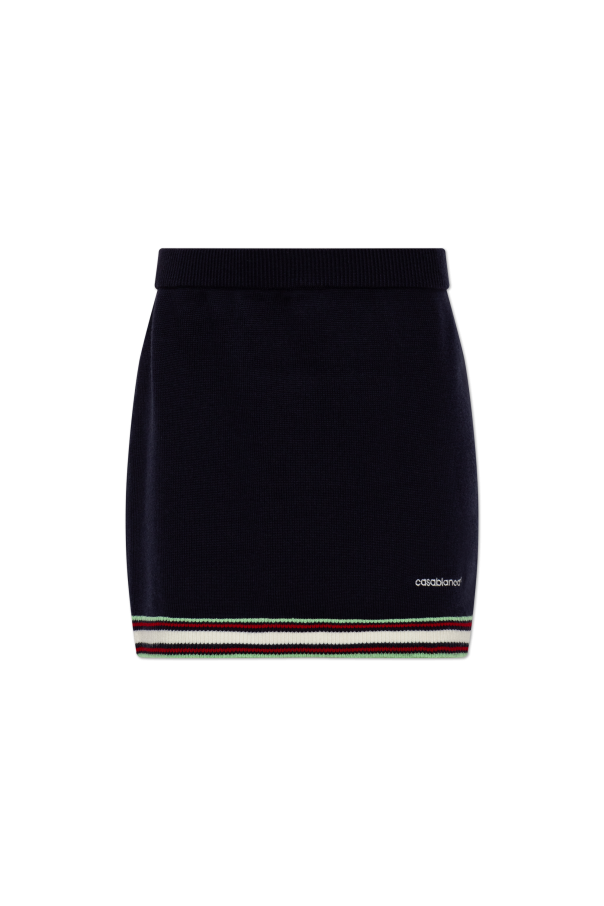 Wool shorts with embroidered logo od Casablanca