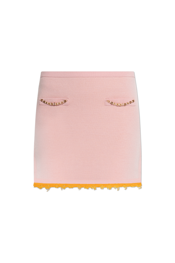 Wool skirt with raw hem od Casablanca