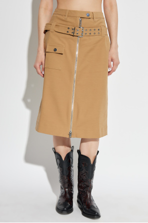 Ganni Falda con cinturón