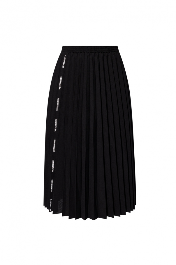 VETEMENTS Pleated skirt with logo