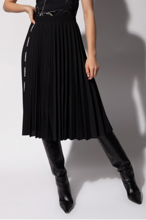 VETEMENTS Pleated skirt with logo